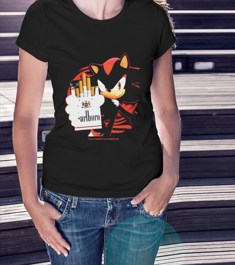 Shadow The Hedgehog Marlboro Cigarettes This Power Changes Me T-Shirt