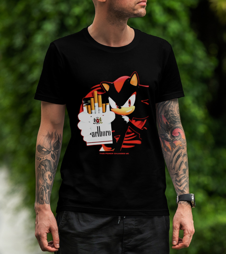 Shadow The Hedgehog Marlboro Cigarettes This Power Changes Me T-Shirt