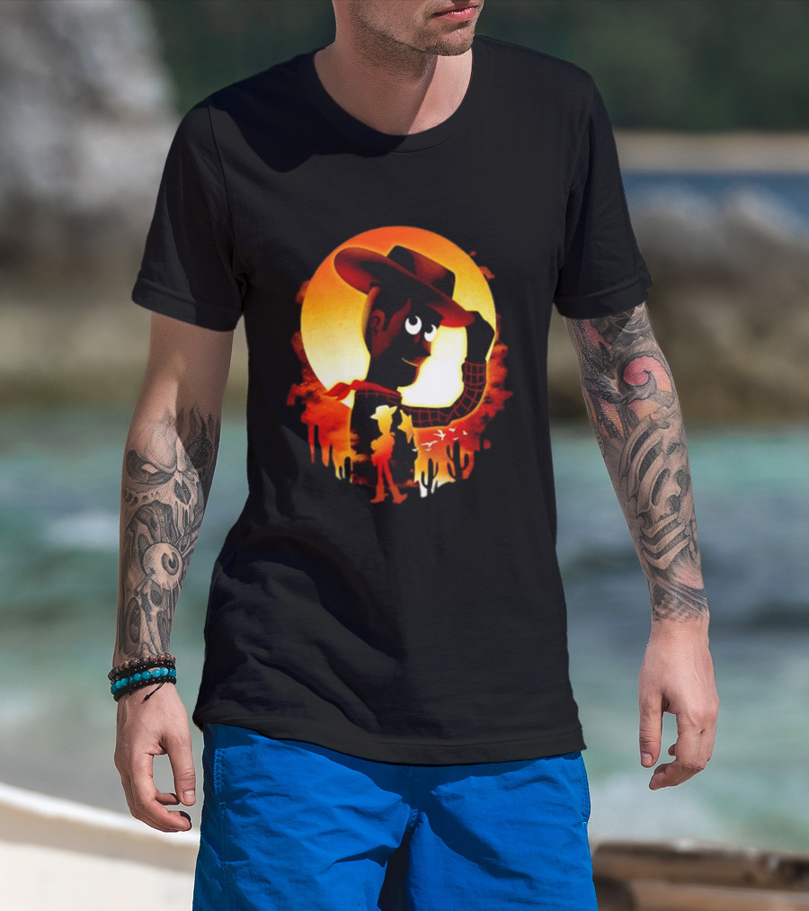 Sheriff Woody Pixar Toy Story Sunset Cowboy T-Shirt