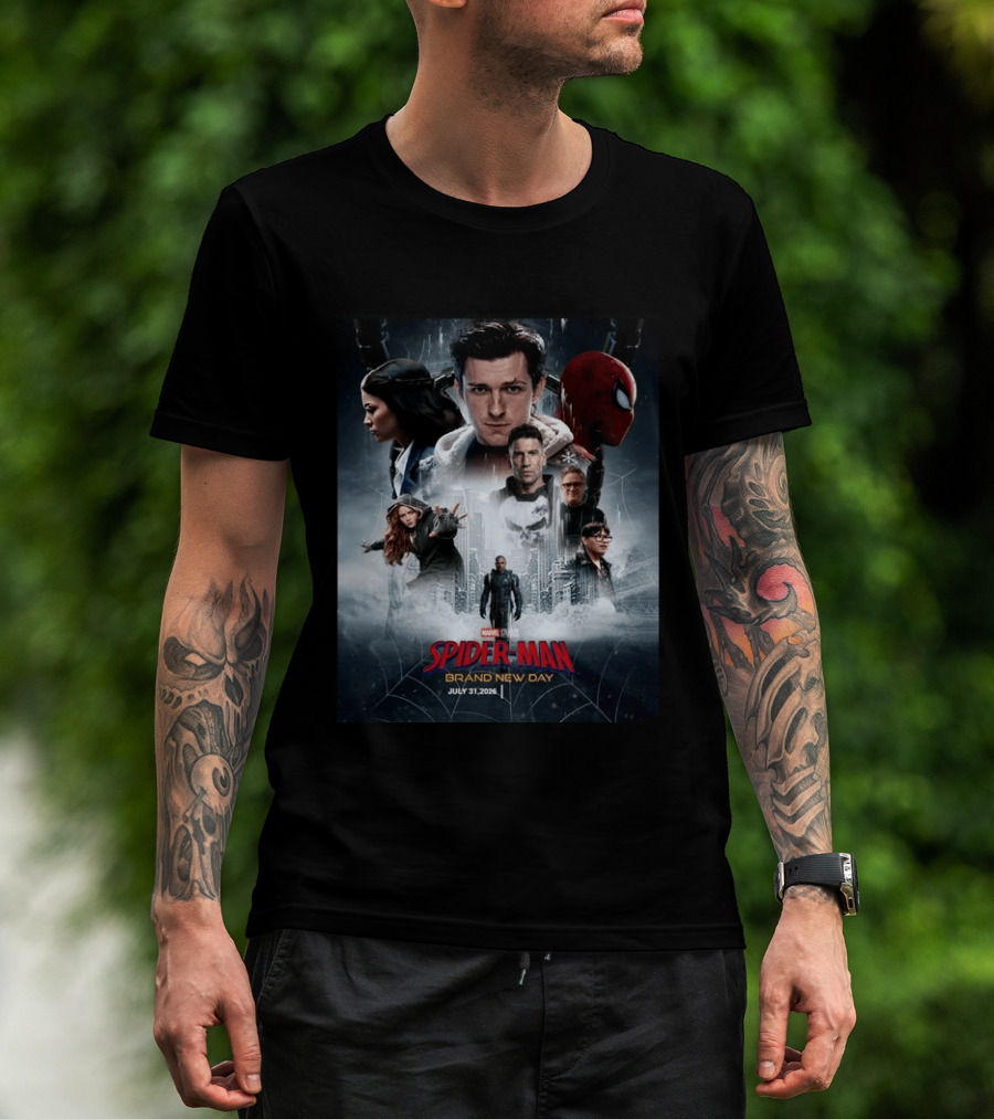 Marvel Studios Spider Man Brand New Day July 31 2026 Movie T-Shirt