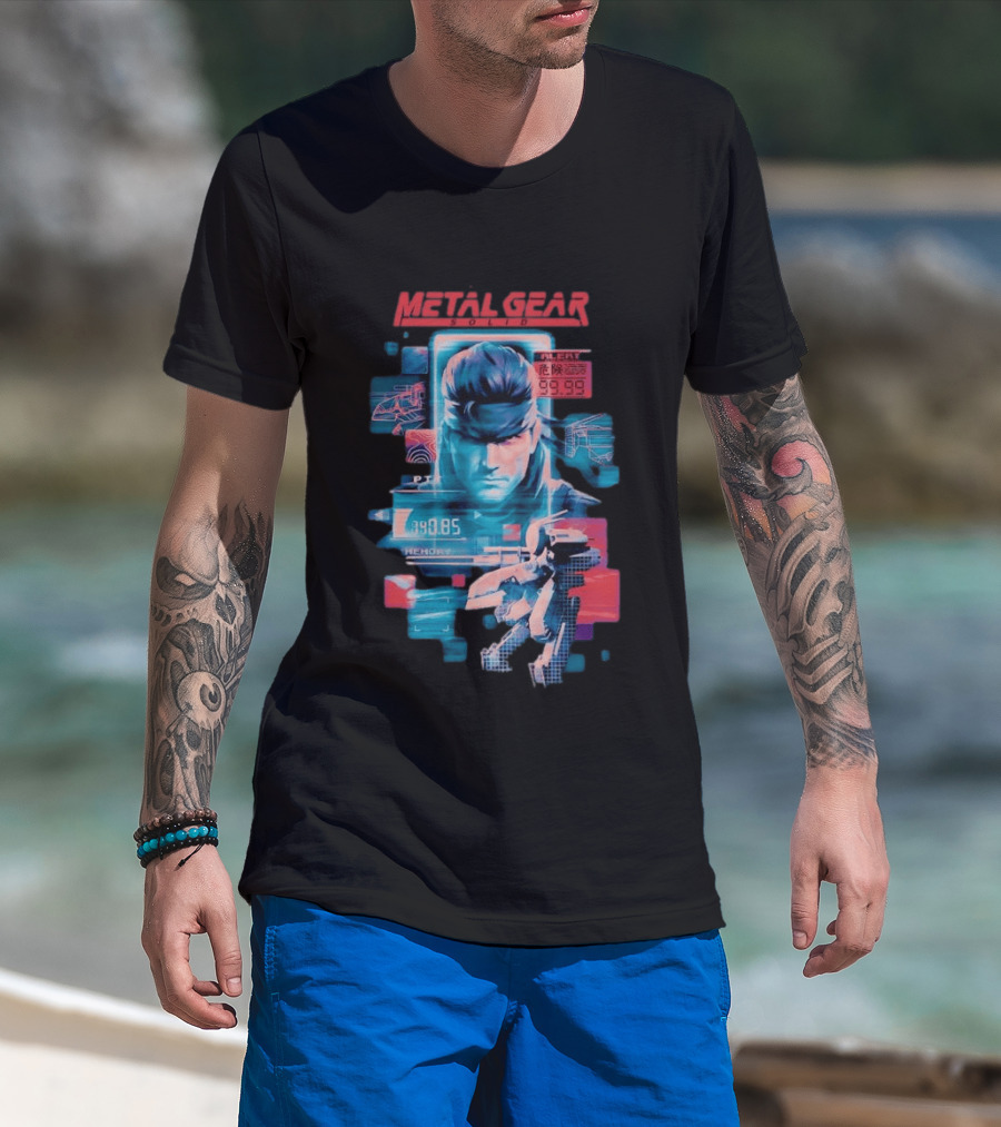 Metal Gear Solid Snake Tactical Espionage Action Alert 99.99 PTT Memory 89.85 T-Shirt