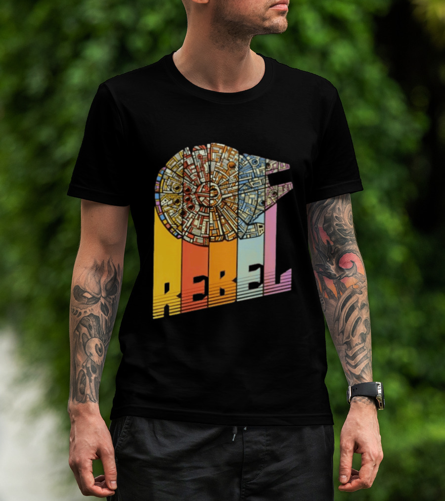 Millennium Falcon REBEL Star Wars Spaceship Movie T-Shirt
