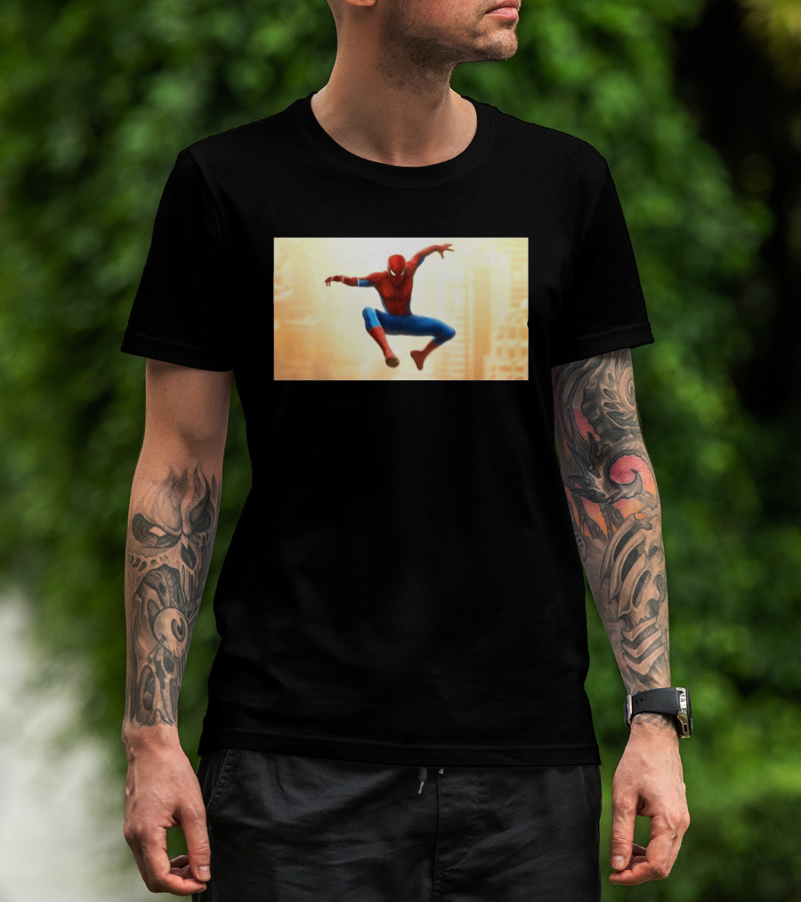 Spider Man Brand New Day July 2026 Jumping Action Pose Classic Suit T-Shirt