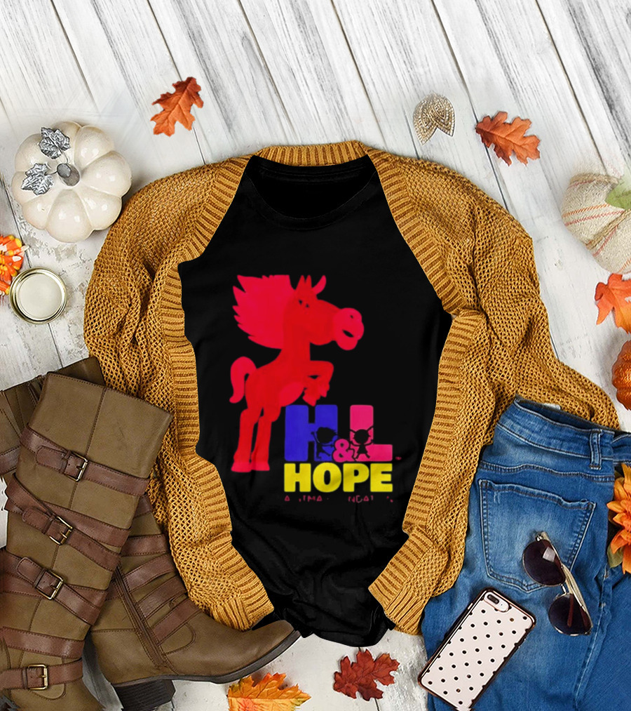 HL Hope GTMA Foundation Red Horse and Colorful Letters T-Shirt