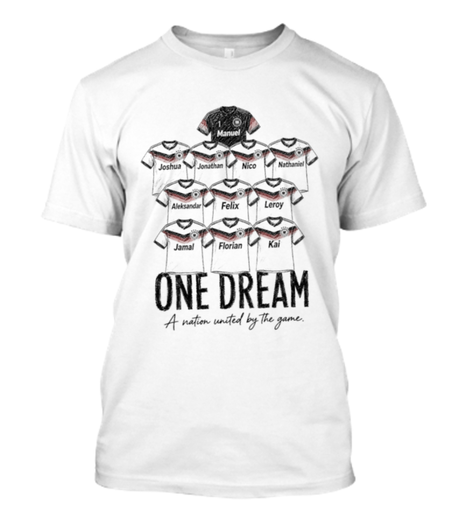 Germany One Dream A Nation United By The Game WC 2026 T-Shirt
