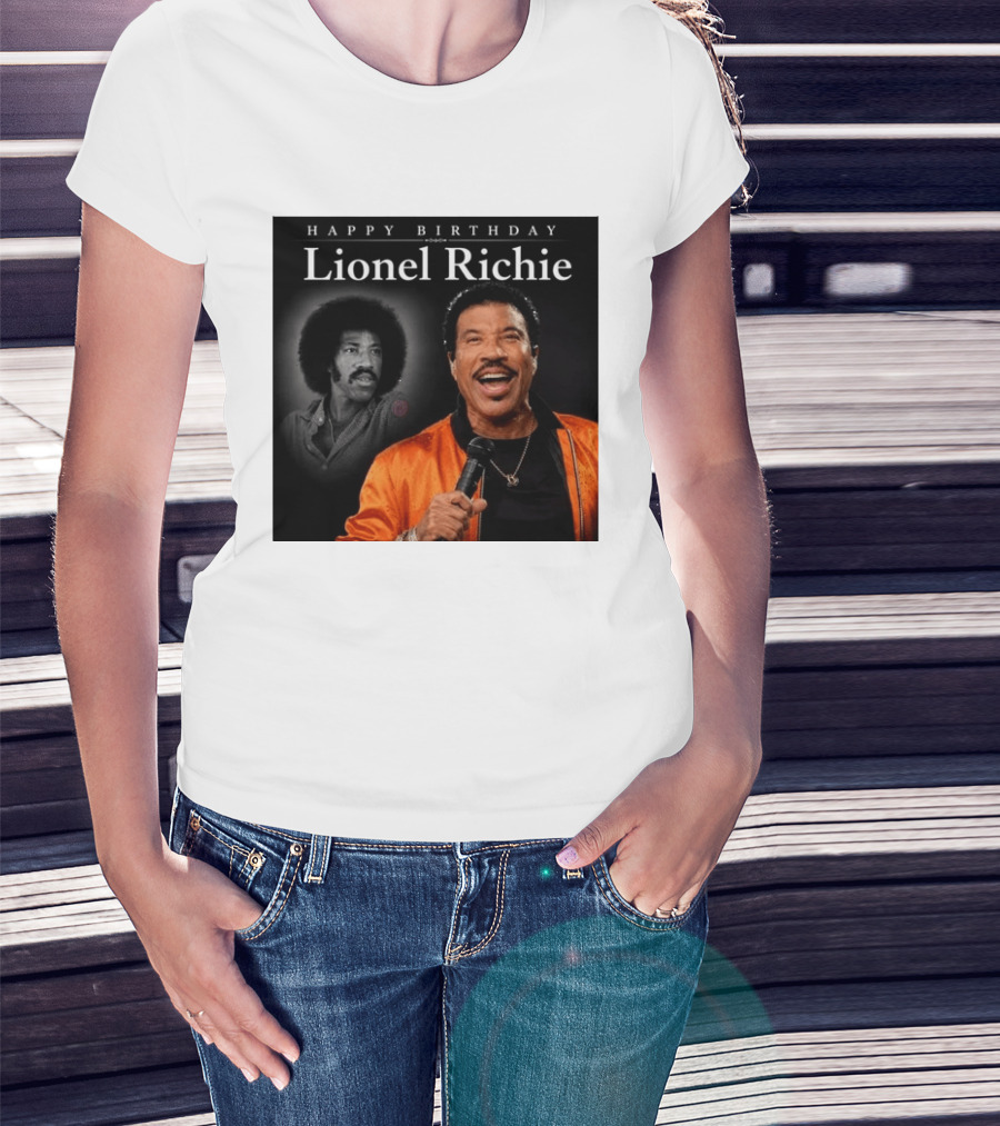 Happy Birthday Lionel Richie Vintage And Modern Singing Celebration T-Shirt