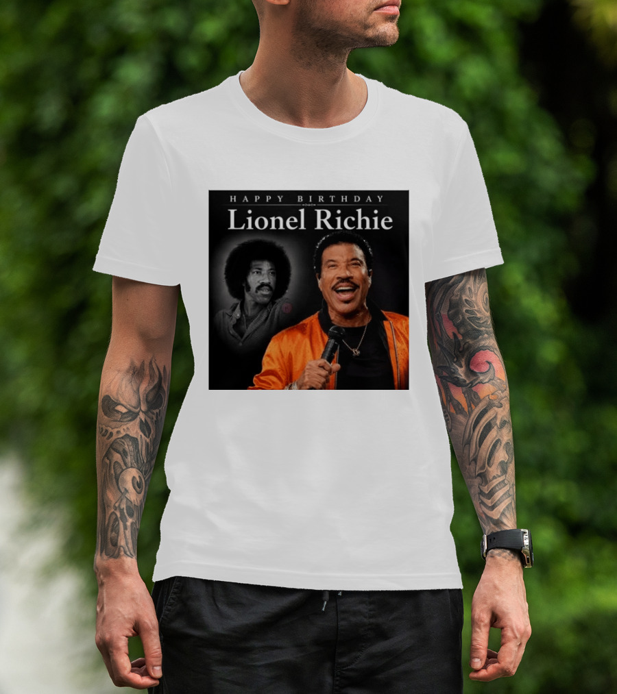 Happy Birthday Lionel Richie Vintage And Modern Singing Celebration T-Shirt