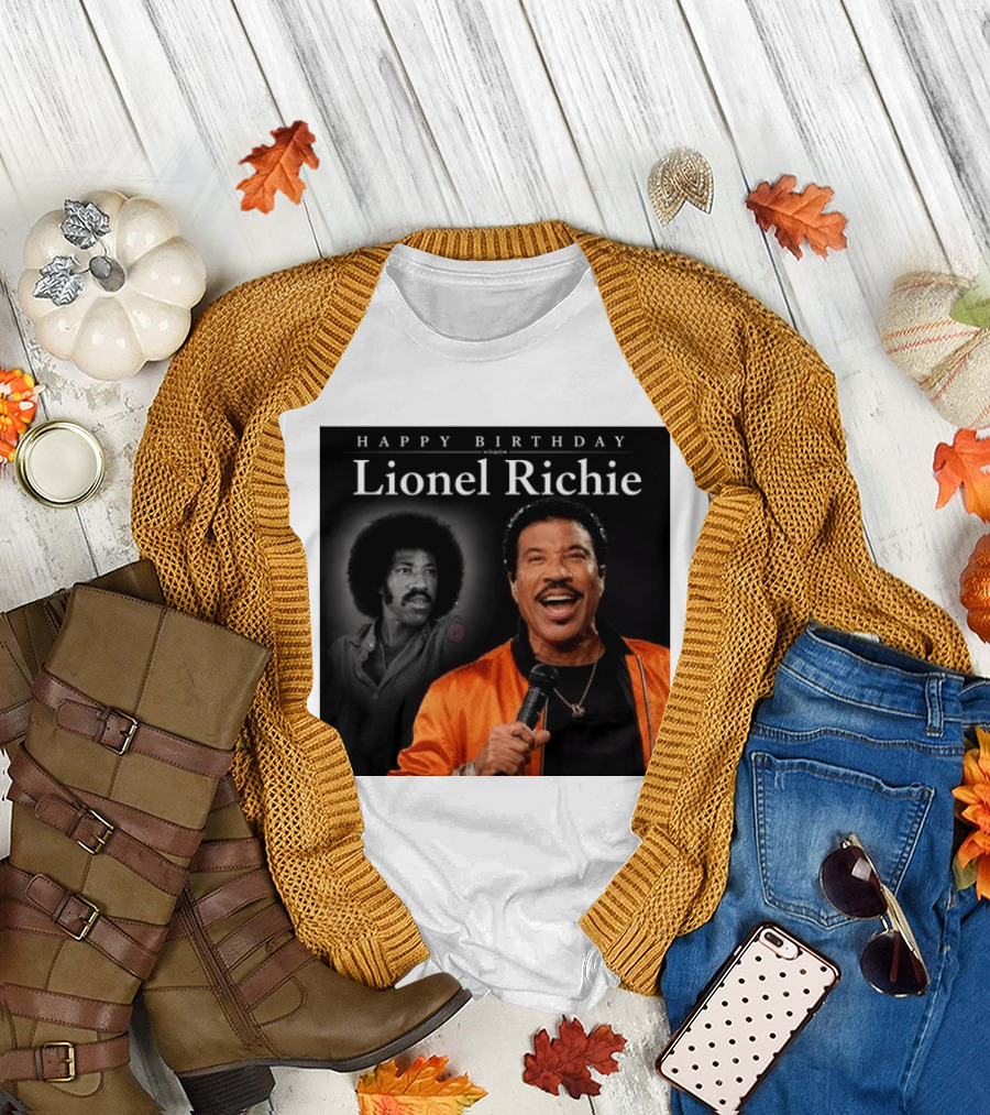 Happy Birthday Lionel Richie Vintage and Modern Singing Celebration T-Shirt