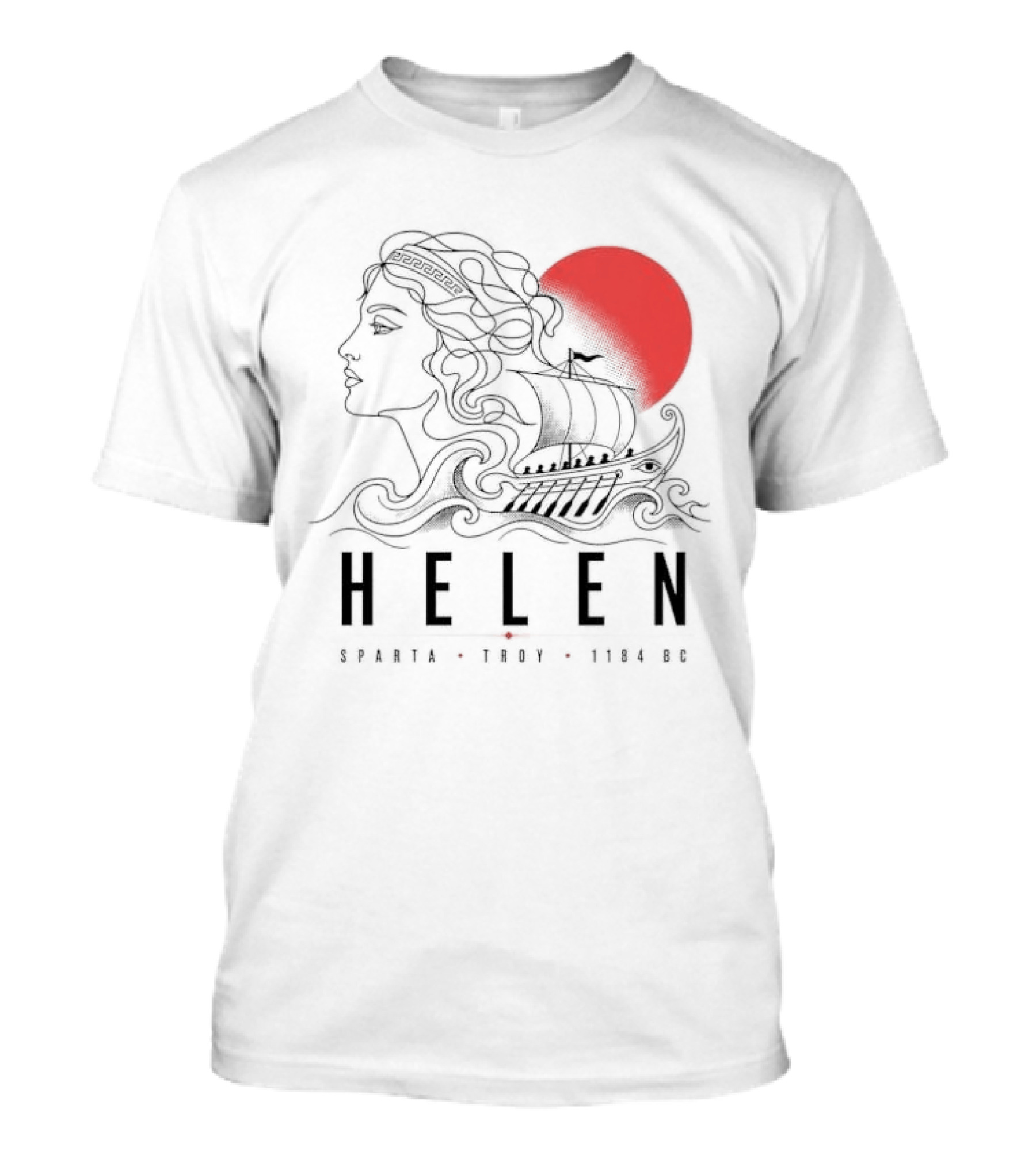 Helen Of Troy Sparta 1184 BC Greek Mythology History T-Shirt