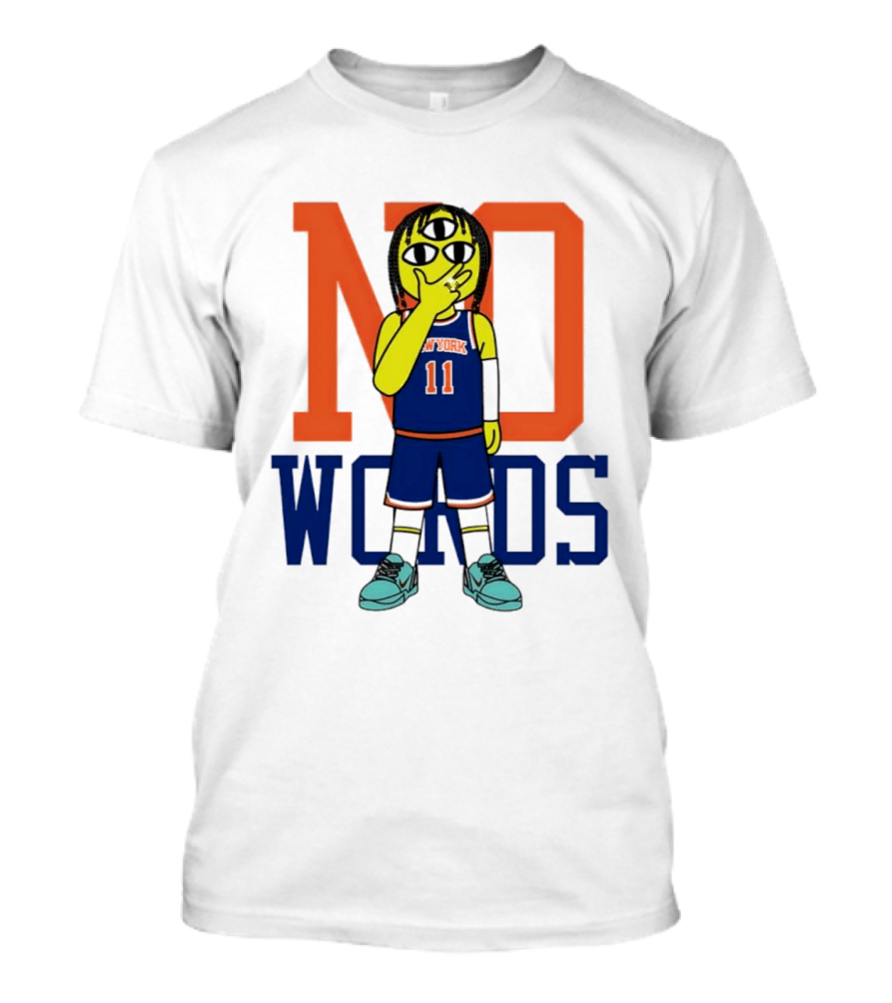 Jalen Brunson New York Knicks No Words Three Eyed Cartoon T-Shirt