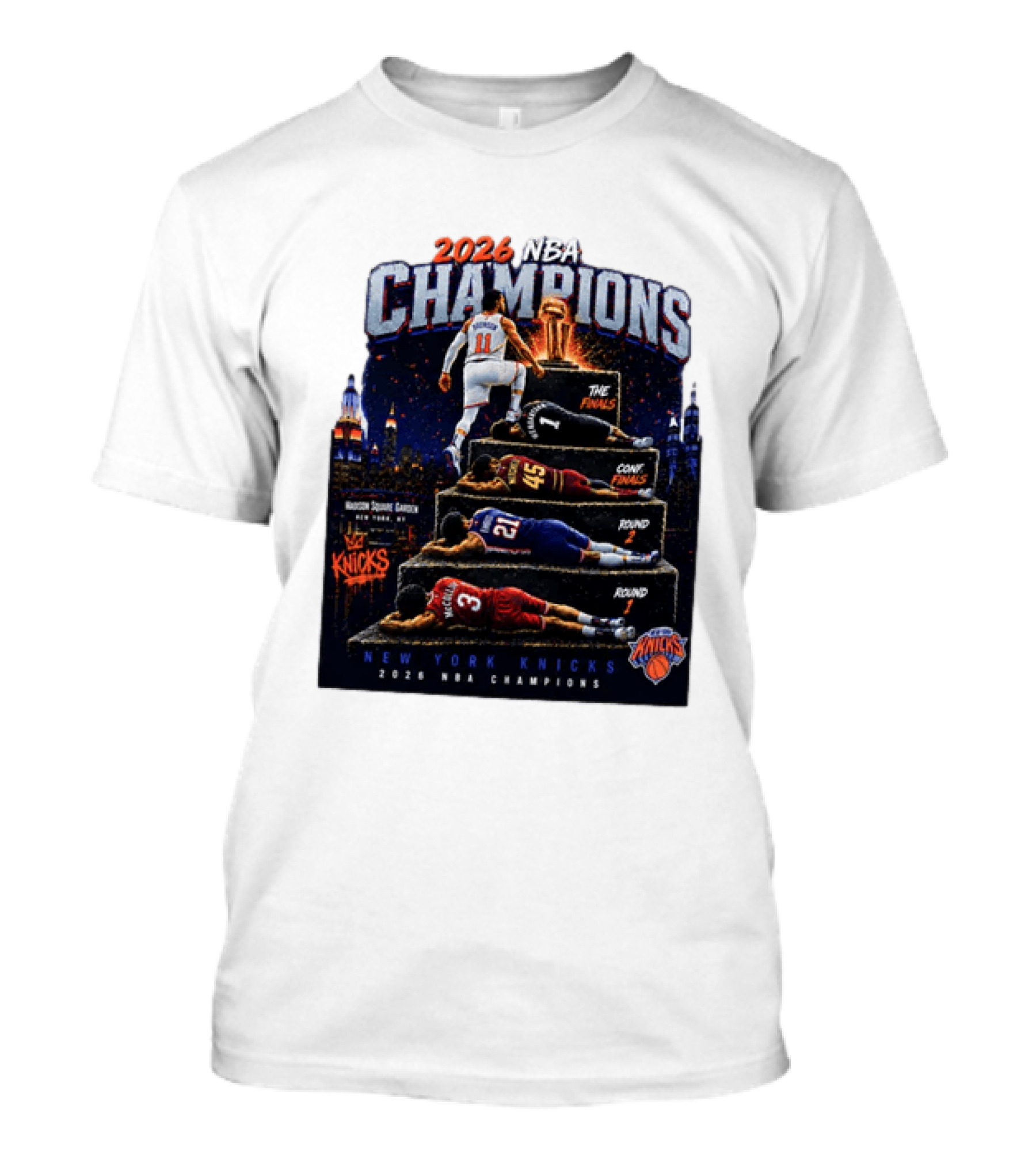 2026 NBA Champions New York Knicks Jalen Brunson Road To Glory T-Shirt