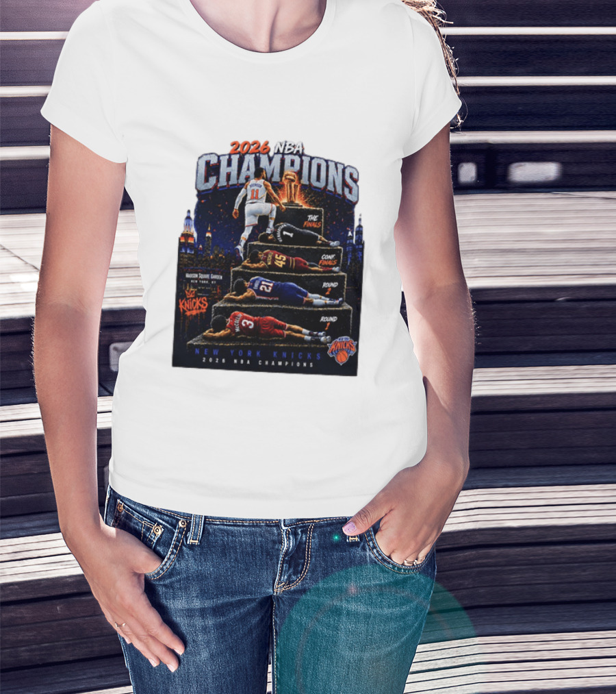 2026 NBA Champions New York Knicks Jalen Brunson Road To Glory T-Shirt