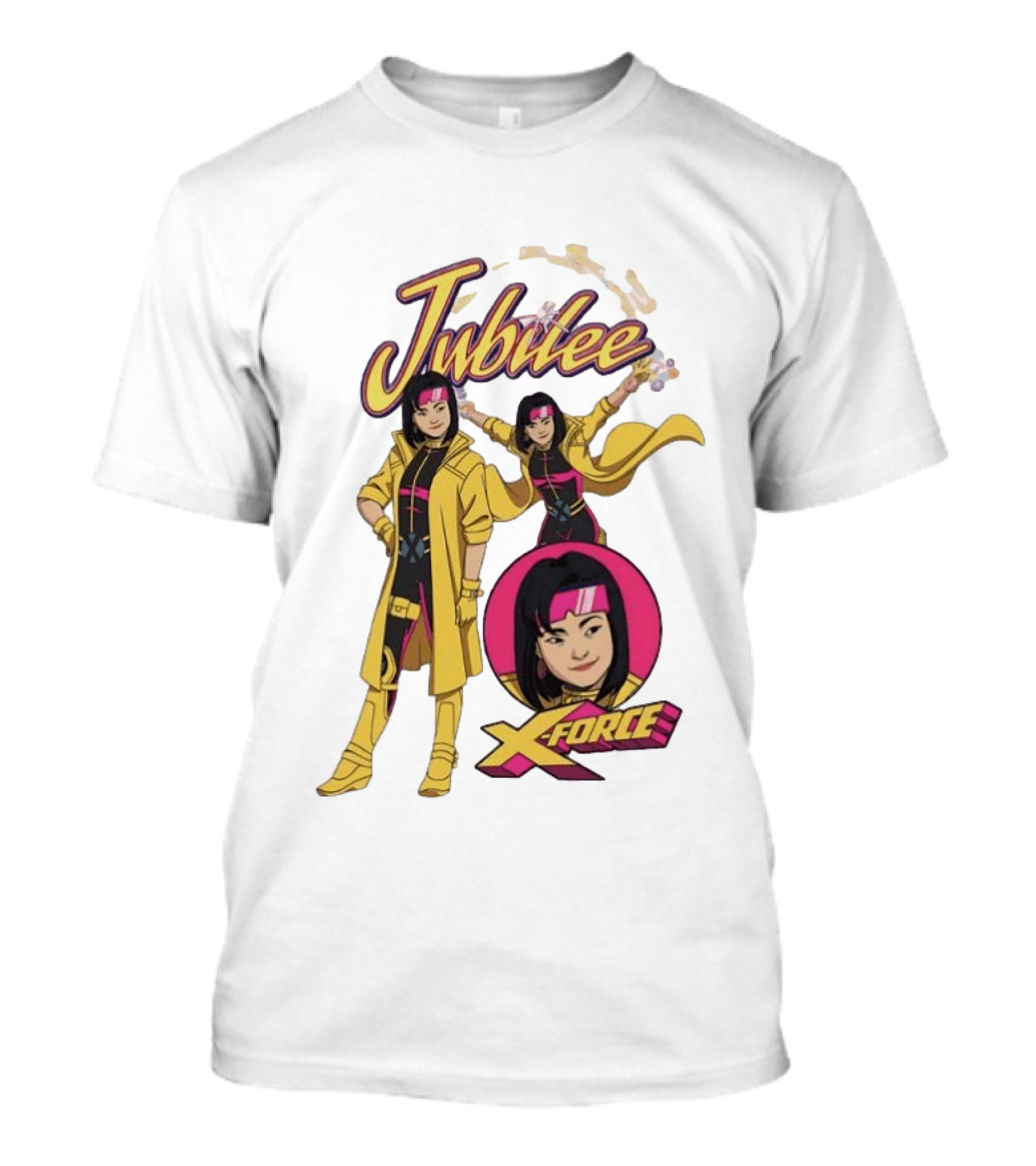 Jubilee Marvel Comics X Men X Force Power Energy Fireworks T-Shirt