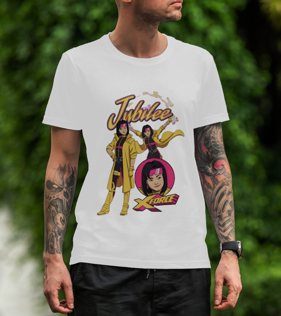 Jubilee Marvel Comics X Men X Force Power Energy Fireworks T-Shirt