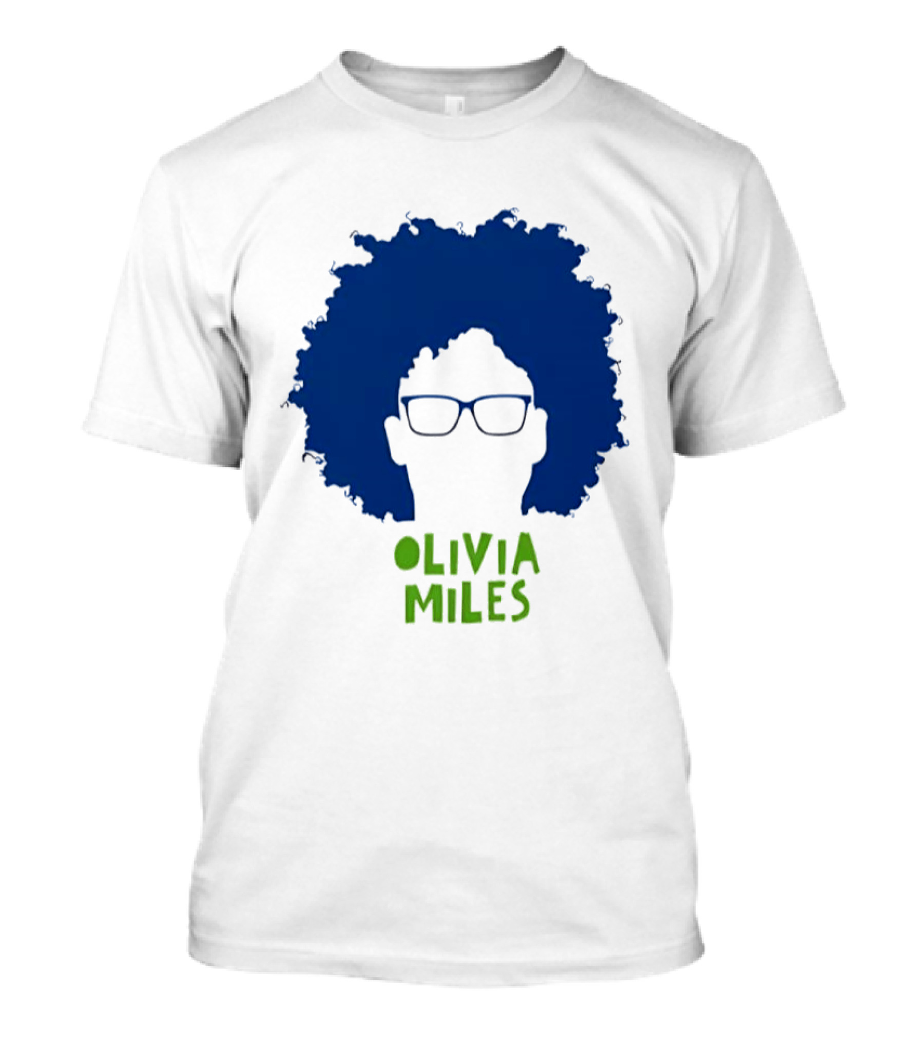 Olivia Miles Minnesota Lynx Fan Tribute Blue Afro Glasses T-Shirt