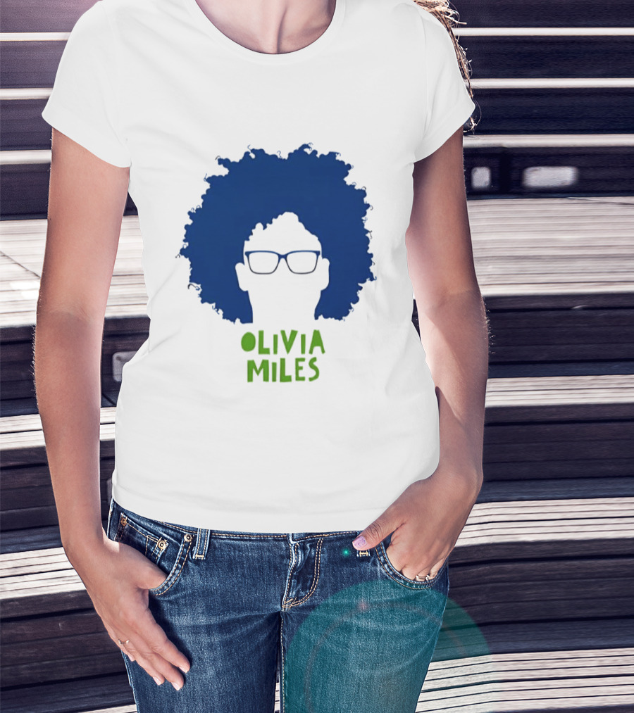 Olivia Miles Minnesota Lynx Fan Tribute Blue Afro Glasses T-Shirt