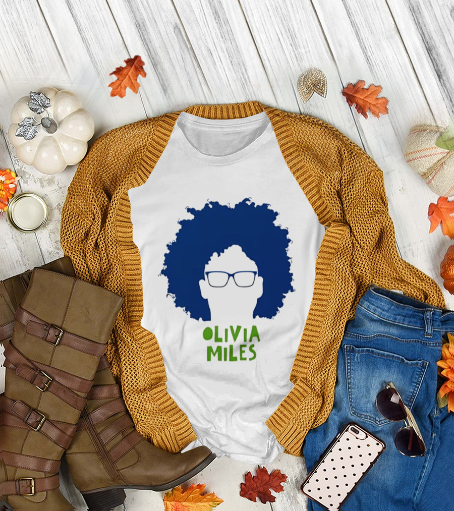 Olivia Miles Minnesota Lynx Fan Tribute Blue Afro Glasses T-Shirt