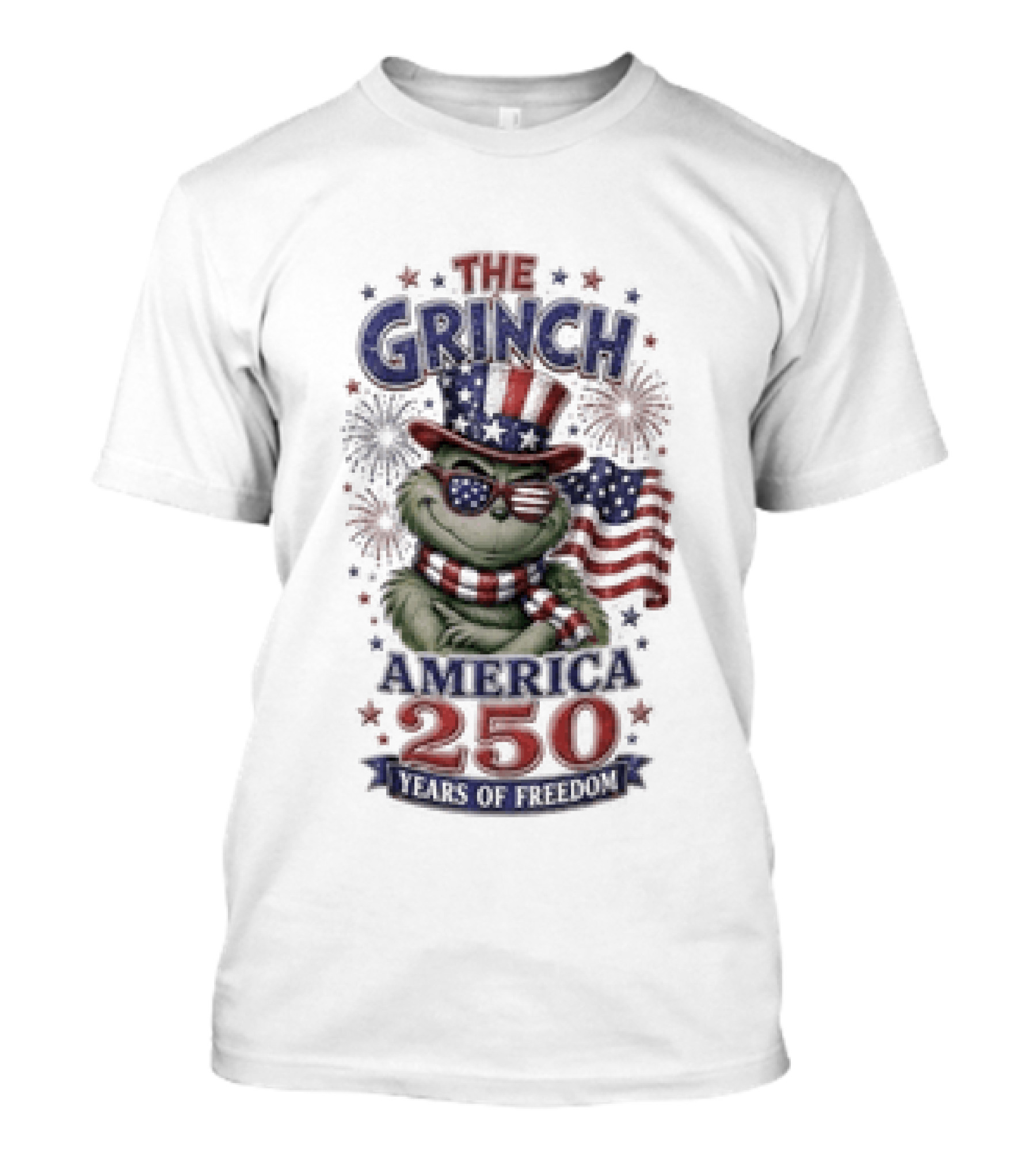 The Grinch America Celebrating 250 Years Of Freedom With Patriotic T-Shirt