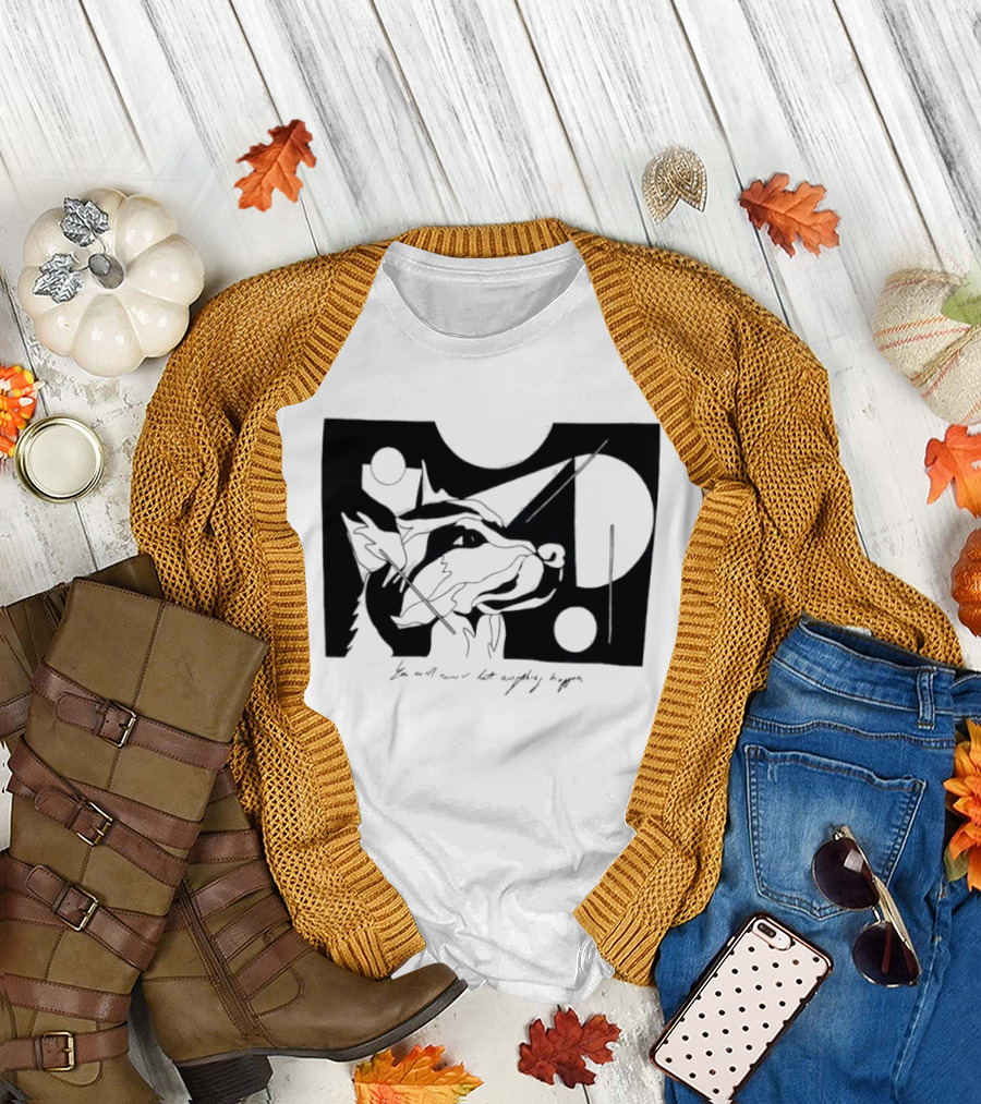 Wolf You Will Never Let Anything Happen Abstract Art Geometric Shapes T-Shirt