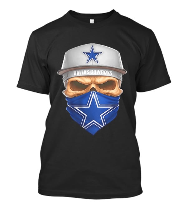 Dallas Cowboys Skull Bandana Cap Men Star T-Shirt