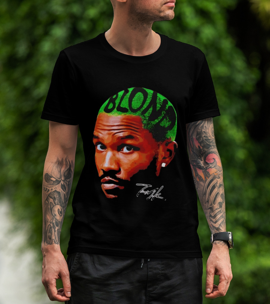 Frank Ocean Blond Album Cover Green Hair R&B Music T-Shirt