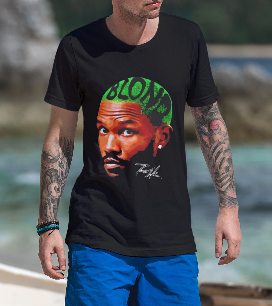 Frank Ocean Blond Album Cover Green Hair R&B Music T-Shirt