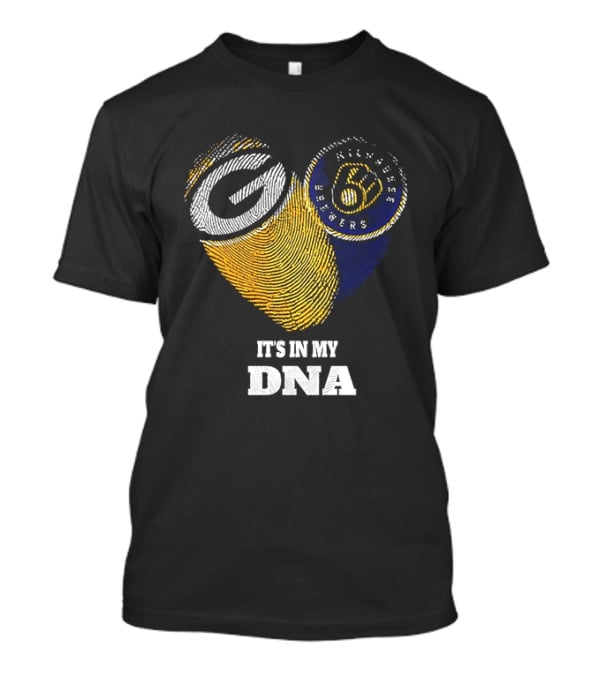 It Is In My DNA Green Bay Packers Milwaukee Brewers T-Shirt