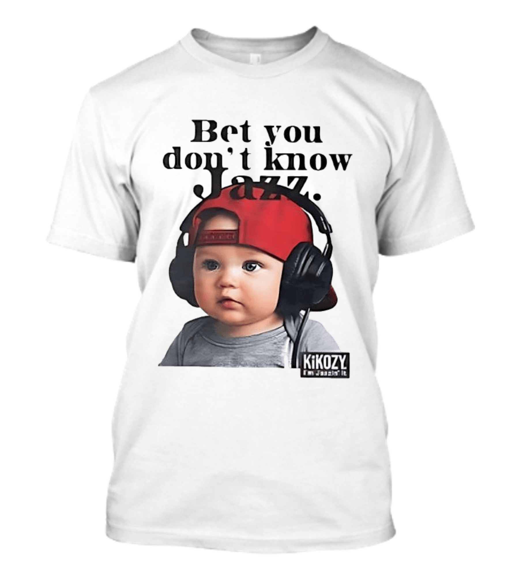 Bet You Don't Know Jazz Baby Headphones Red Cap KiKozy T-Shirt