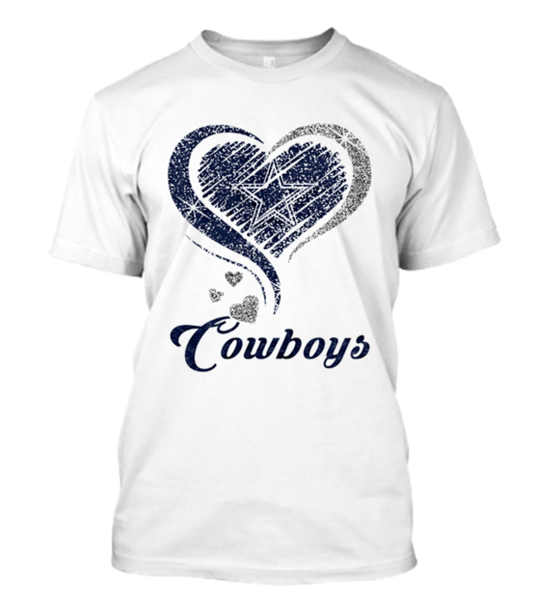 Dallas Cowboys Heart Glitter T-Shirt
