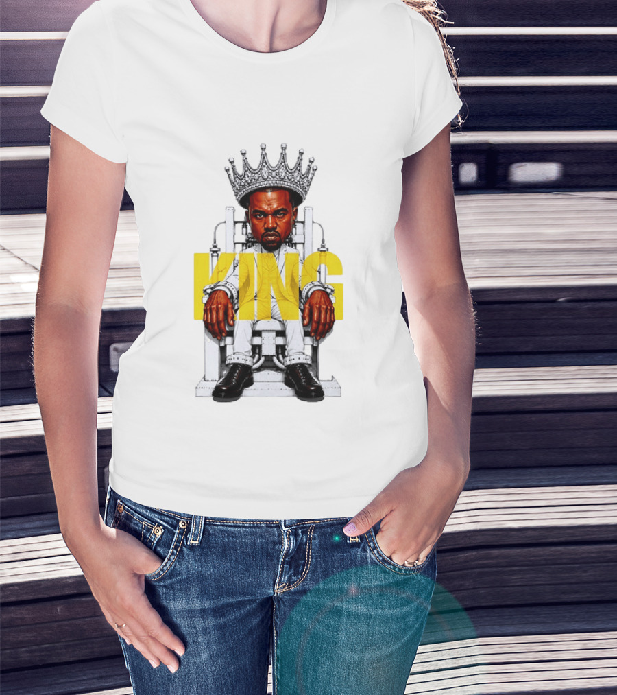 Kanye West King Chair Illustration With Crown T-Shirt