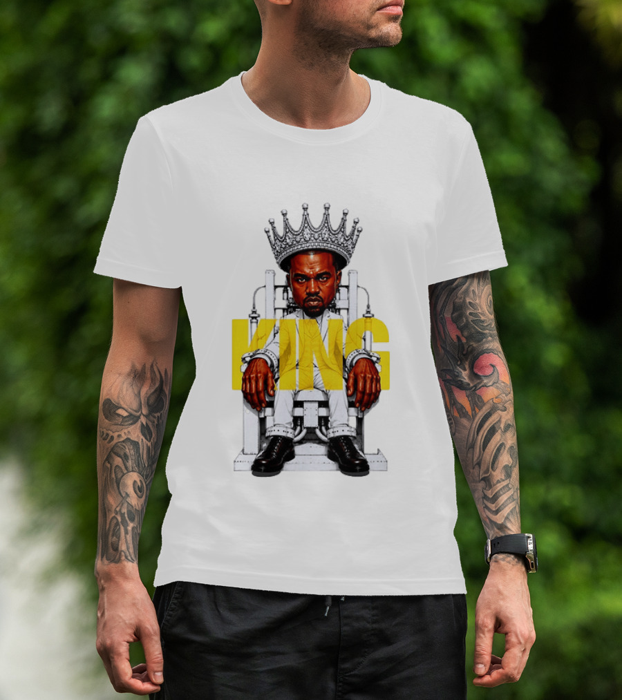 Kanye West King Chair Illustration With Crown T-Shirt