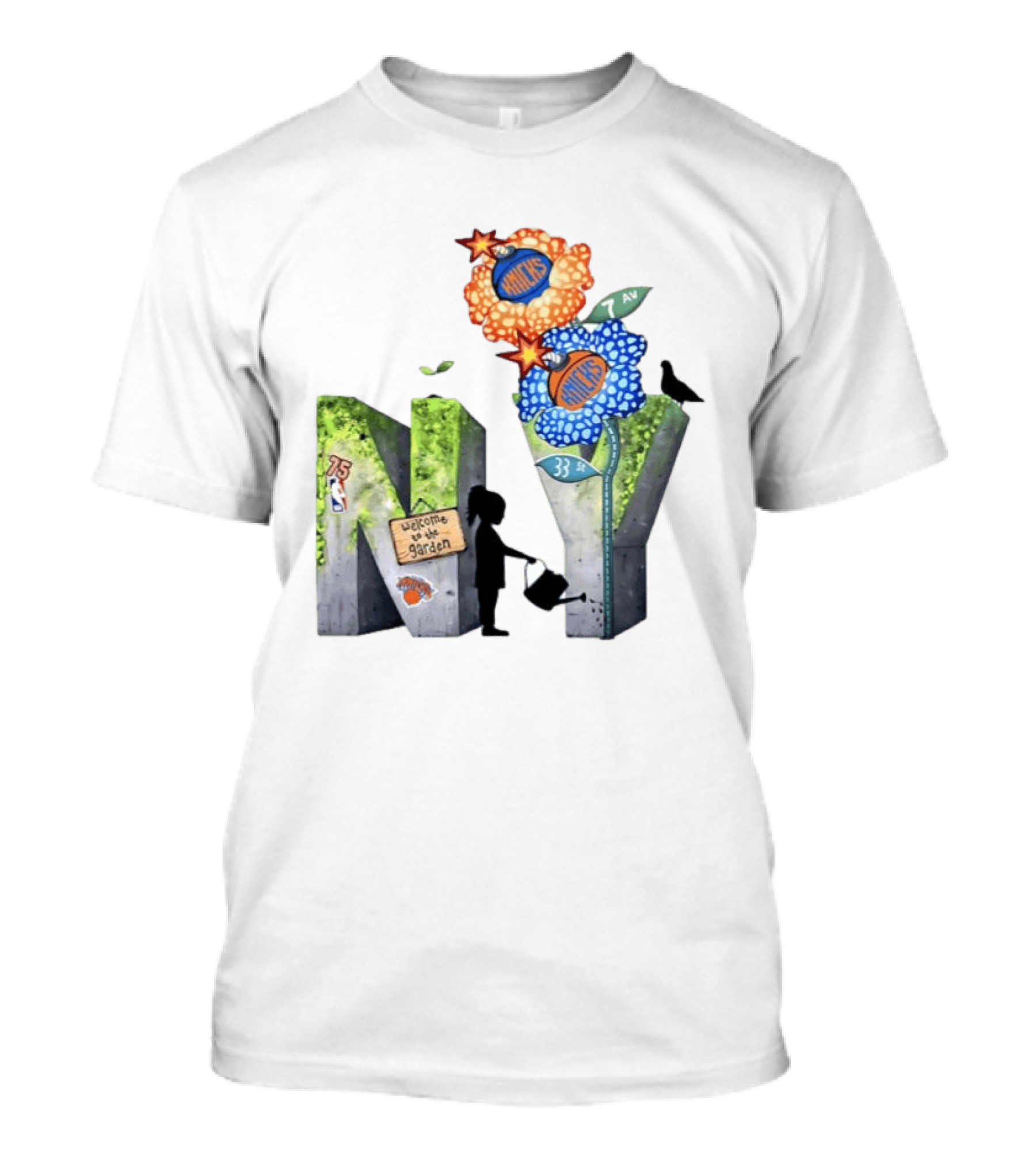 New York Knicks Welcome To The Garden 75th Anniversary 33 Seventh Avenue T-Shirt