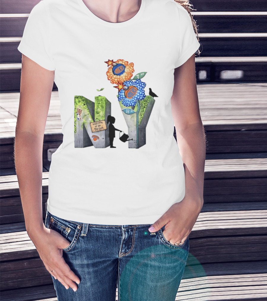 New York Knicks Welcome To The Garden 75th Anniversary 33 Seventh Avenue T-Shirt