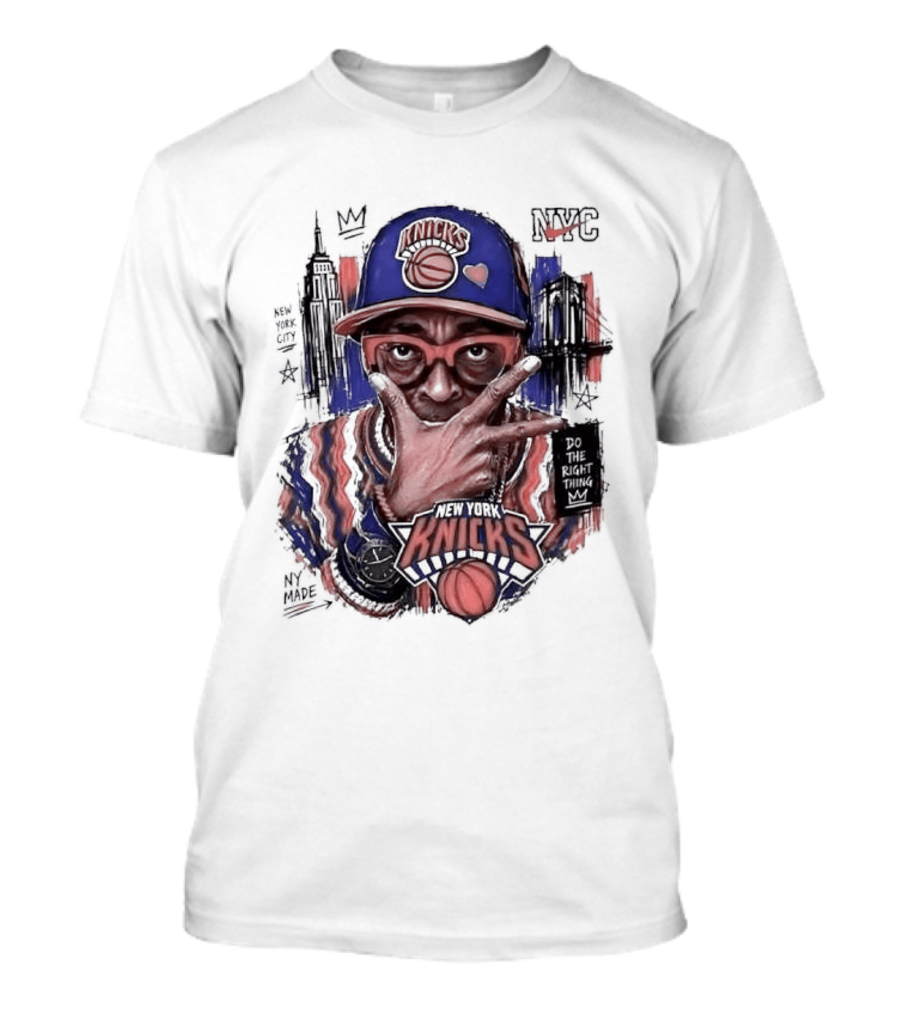 Spike Lee New York Knicks Do The Right Thing Madison Square Garden NYC Basketball T-Shirt