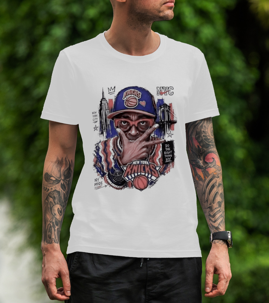 Spike Lee New York Knicks Do The Right Thing Madison Square Garden NYC Basketball T-Shirt