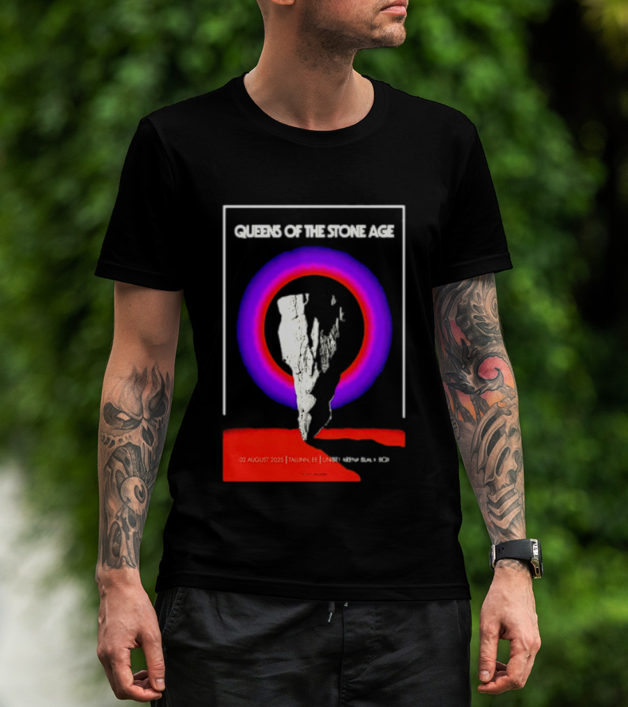 Queens Of The Stone Age 02 August 2025 Tallinn EE LHF Studio 47 Vintage Circle T-Shirt