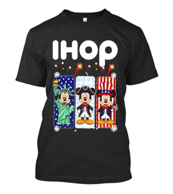 IHOP Mickey Mouse Statue Of Liberty Colonial Patriotic Independence Day T-Shirt
