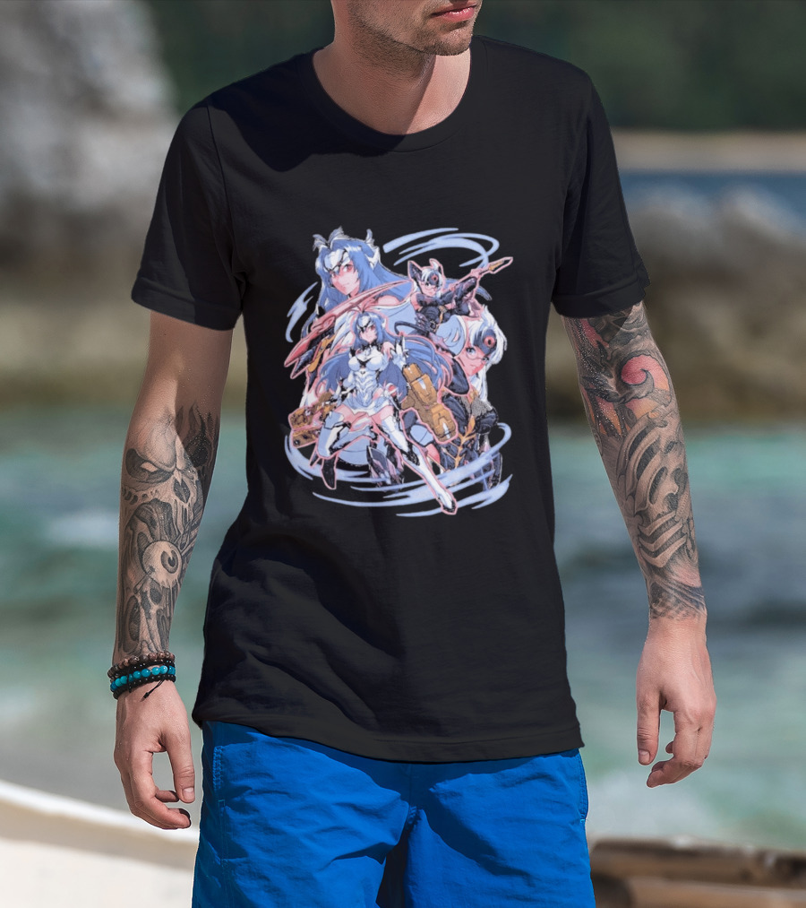 Xenosaga KOS MOS Anime Art Space Robots Heart T-Shirt