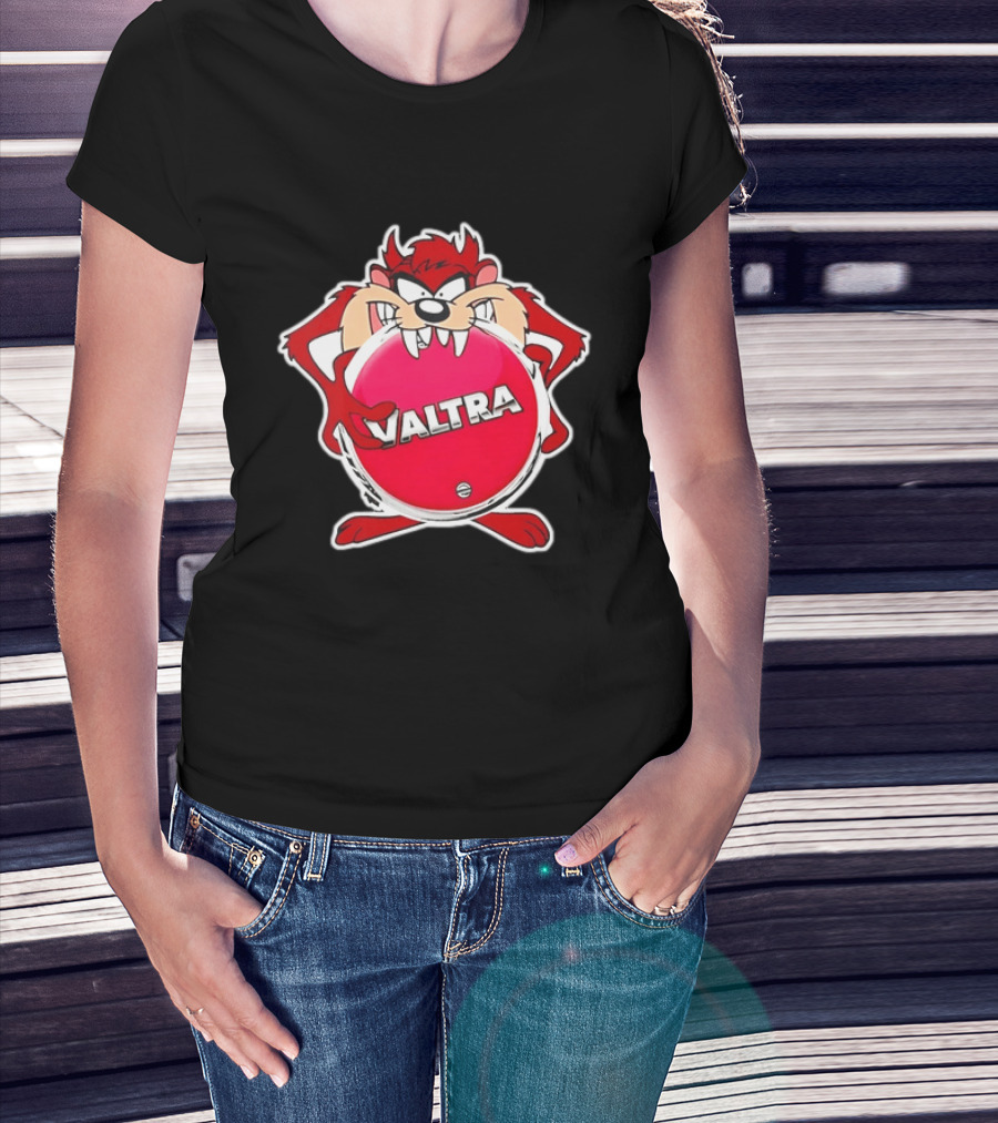 Valtra Tasmanian Devil Character Holding Red Disc T-Shirt