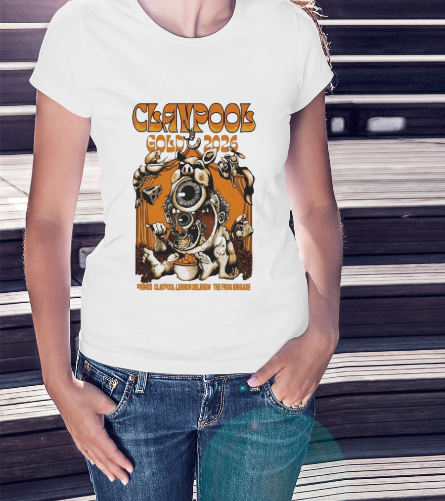 Claypool Cellar Door 2026 Primus Lennon Delirium Frog Brigade T-Shirt