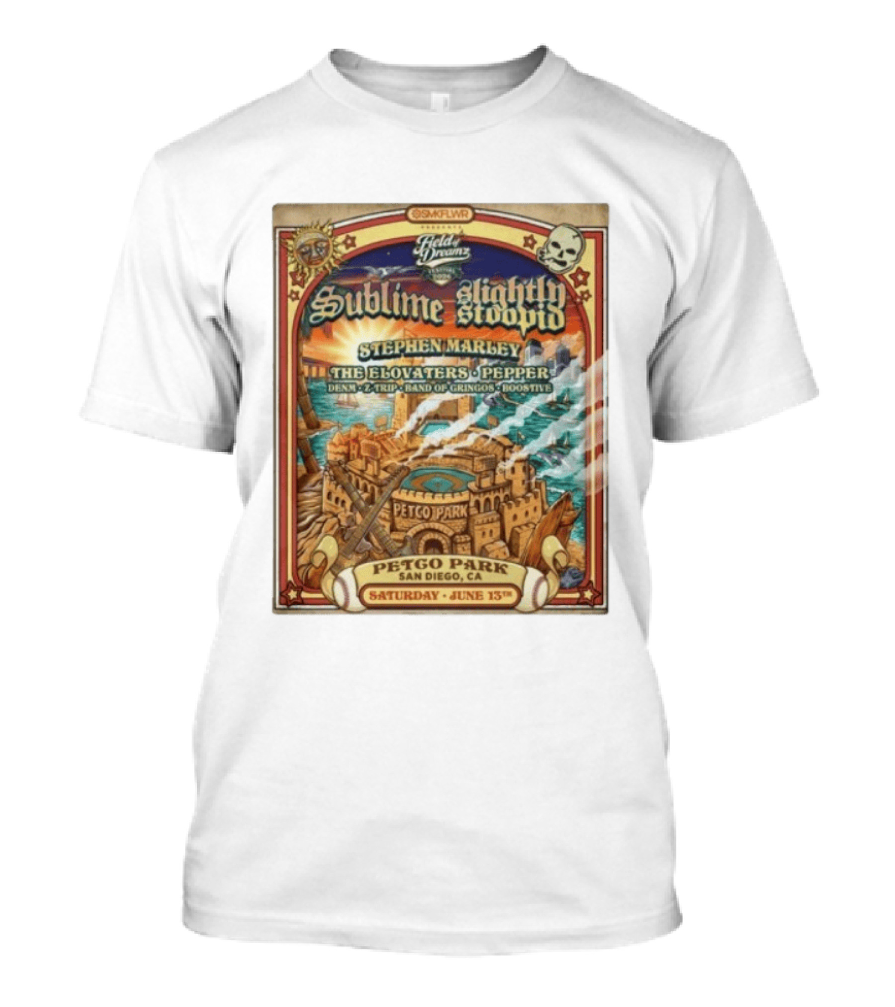 Sublime Slightly Stoopid Stephen Marley At Field Of Dreams Festival Petco Park Saturday June 13Th 2026 T-Shirt