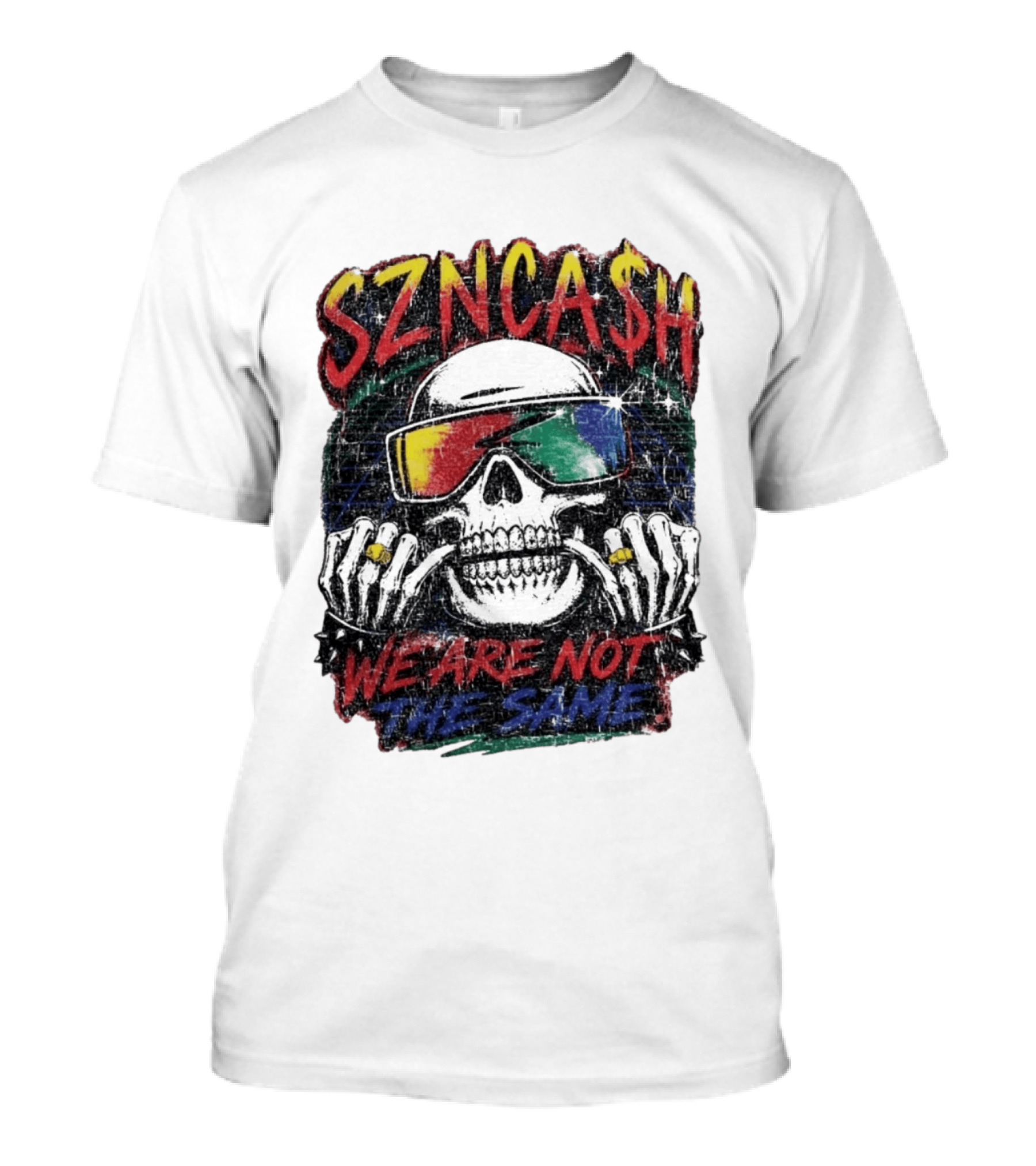 SZNCA$H We Are Not The Same Skull With Sunglasses T-Shirt