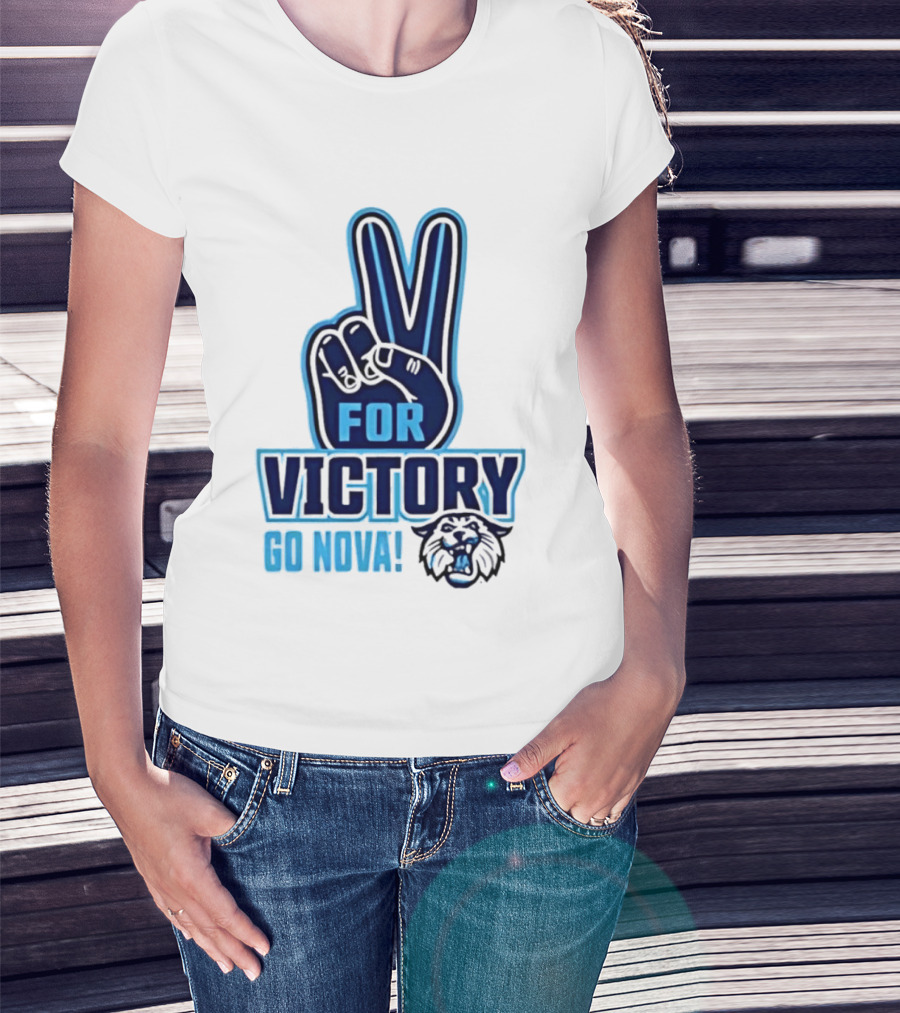 V For Victory Go Nova Wildcat T-Shirt