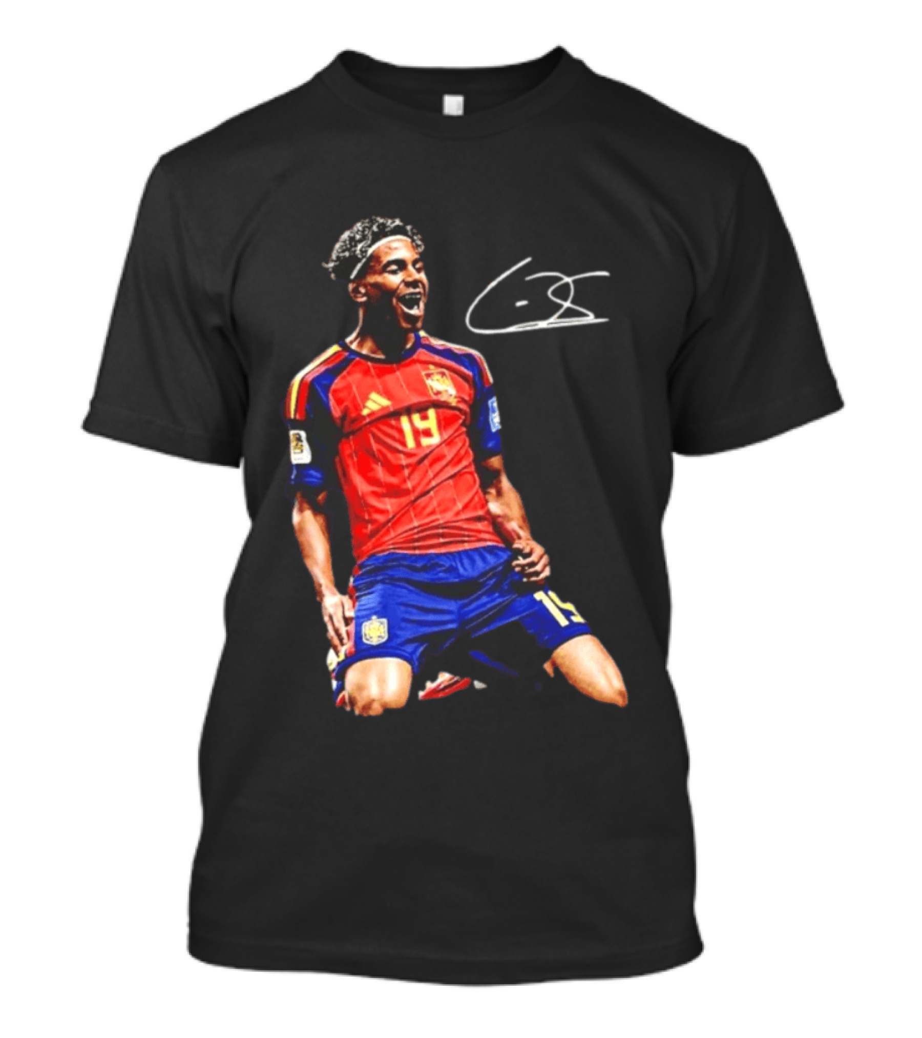 19 Lamine Yamal Spain National Football Team Soccer Jersey Celebration T-Shirt