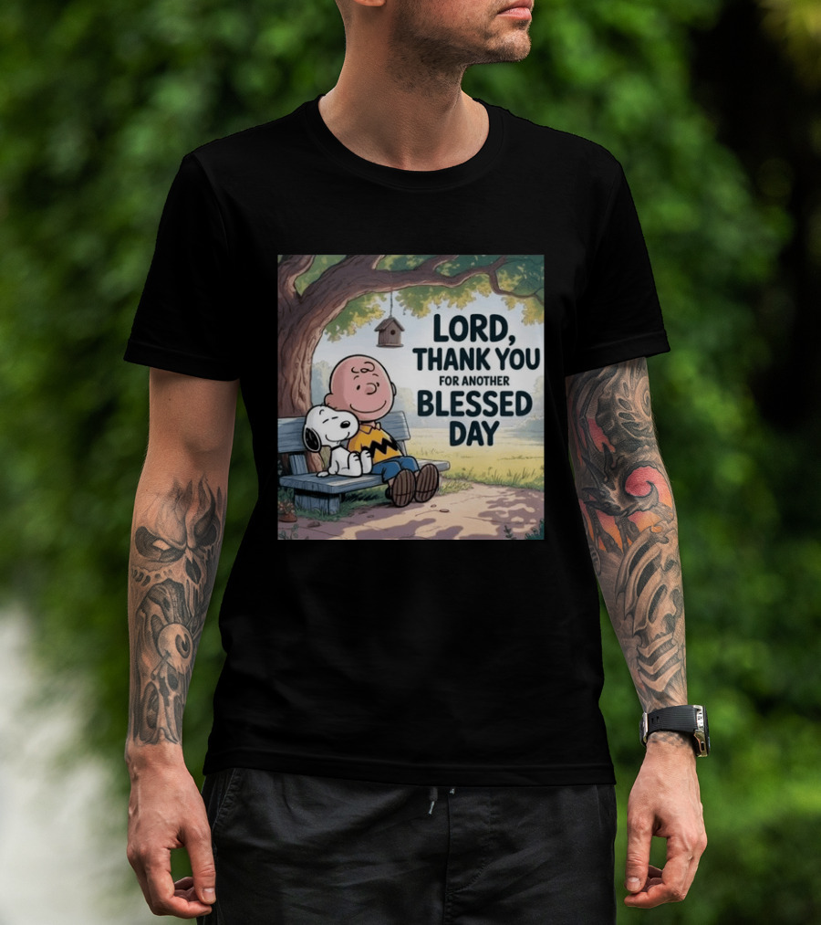 Charlie Brown Snoopy Lord Thank You For Another Blessed Day T-Shirt