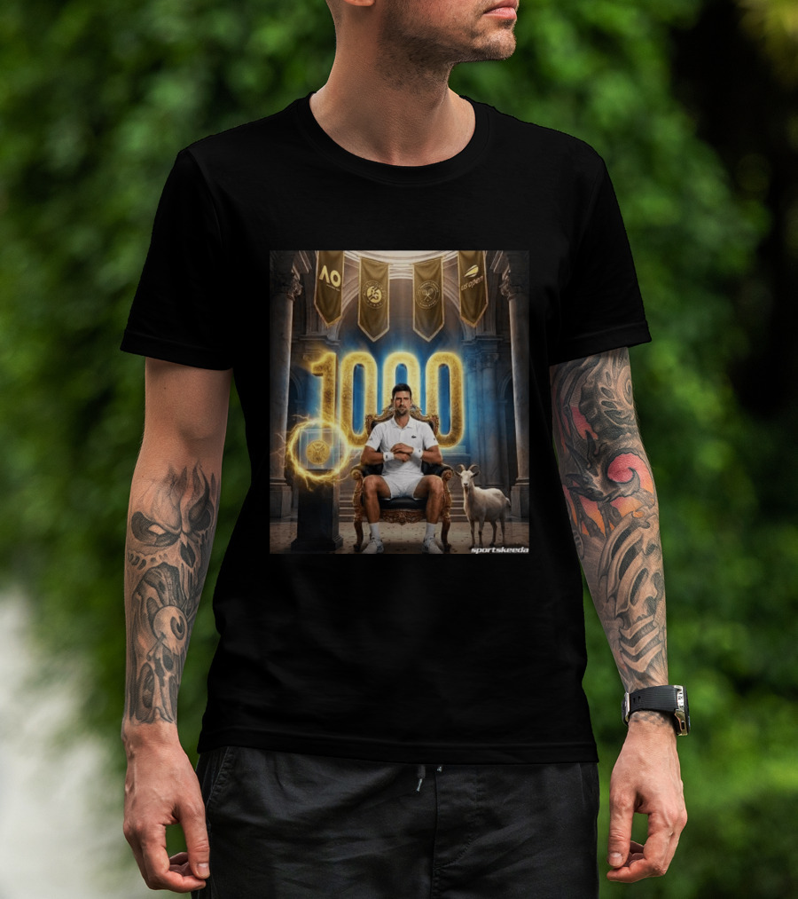Novak Djokovic 1000 Weeks ATP Top 20 Tennis Player T-Shirt