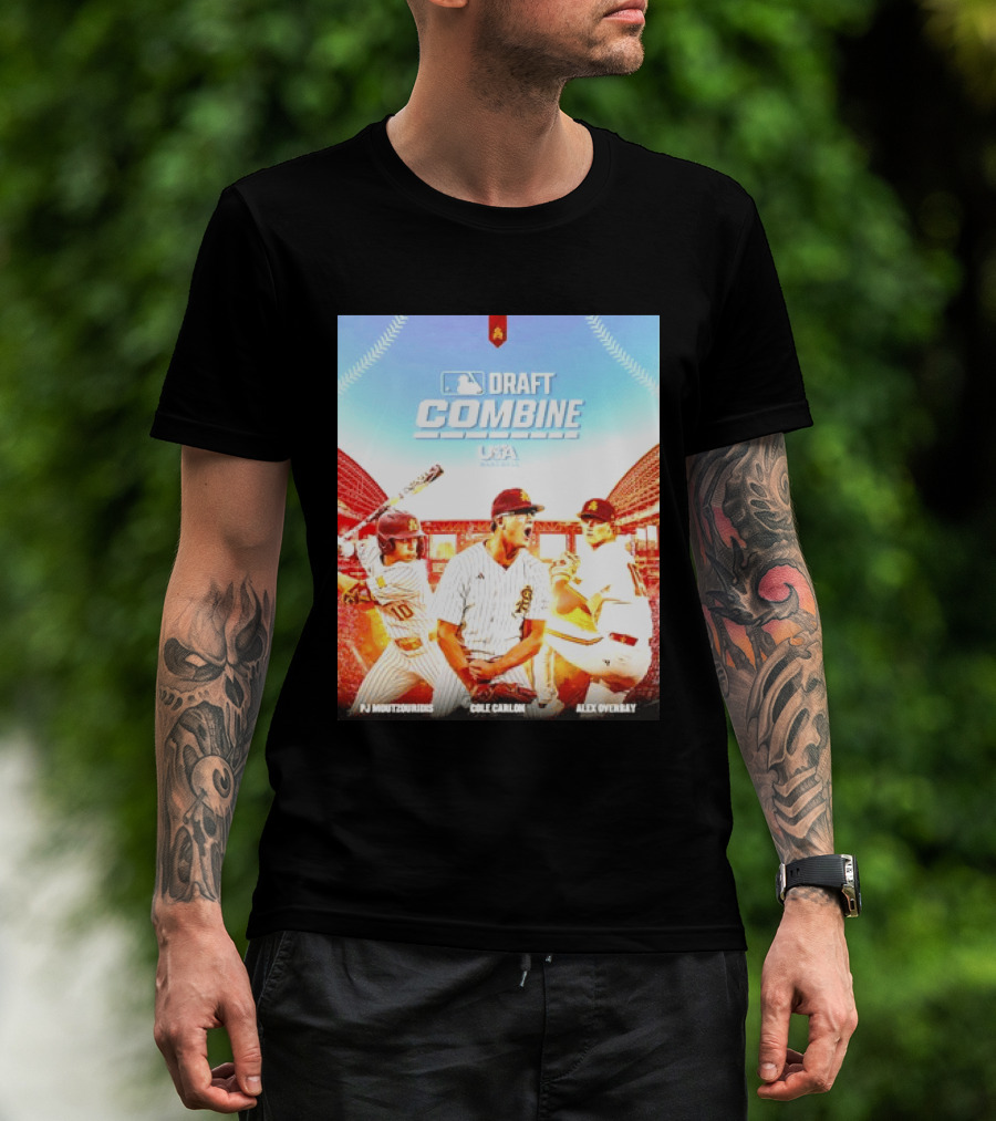 MLB Draft Combine Moutzouridis Carlon Overbay Arizona State Sun Devils Baseball T-Shirt