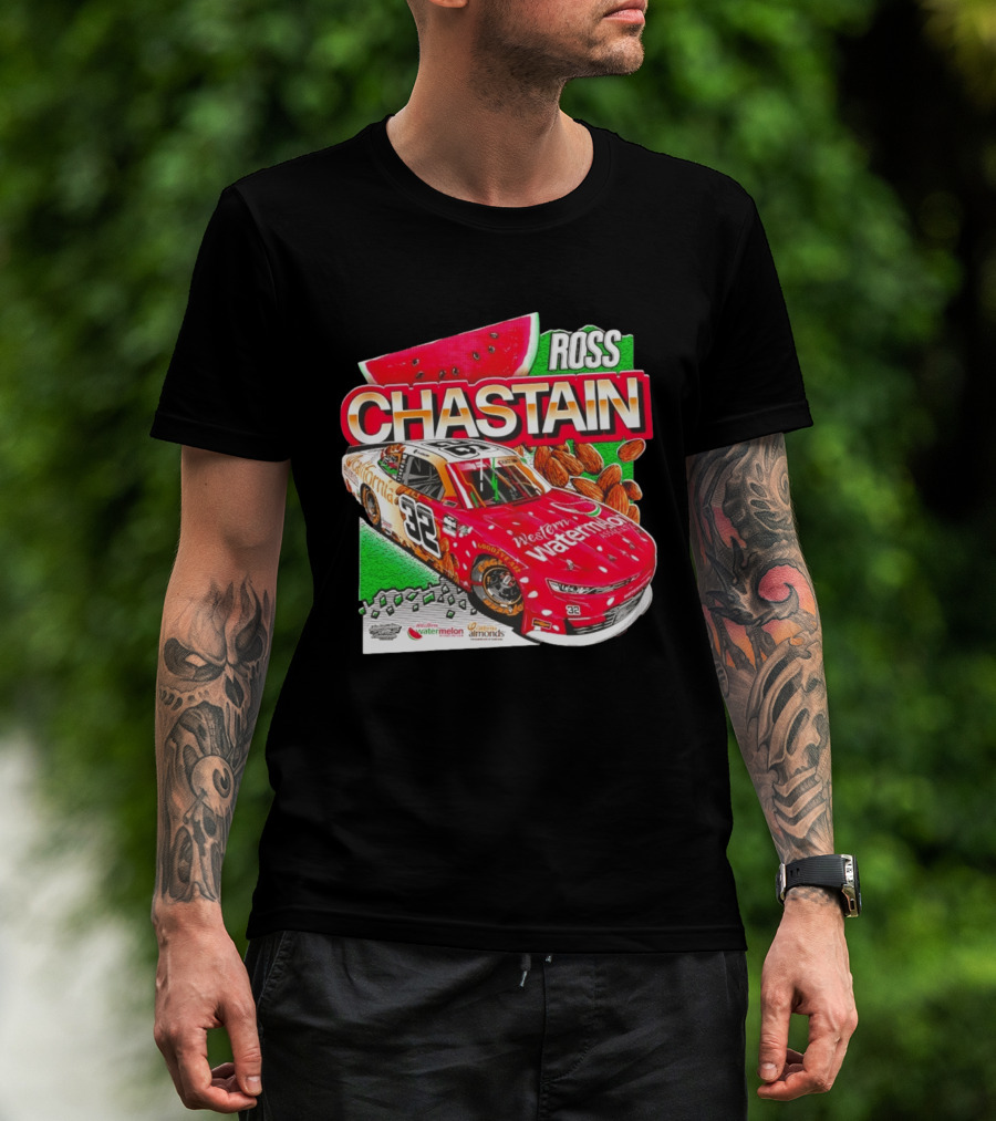 Ross Chastain 32 Western Watermelon California Almonds NASCAR Racing Car T-Shirt
