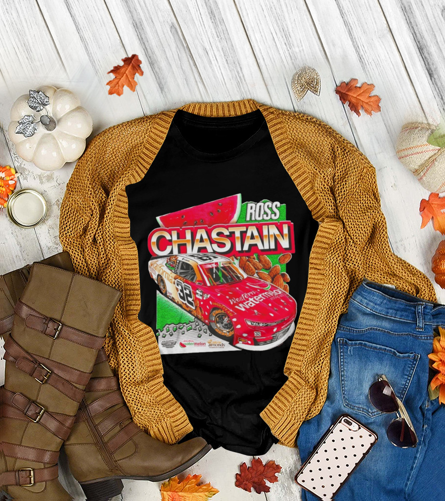 Ross Chastain 32 Western Watermelon California Almonds NASCAR Racing Car T-Shirt