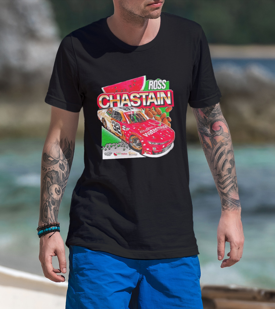 Ross Chastain 32 Western Watermelon California Almonds NASCAR Racing Car T-Shirt